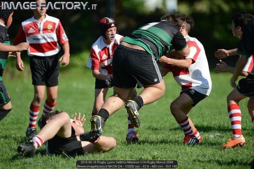 2015-05-16 Rugby Lyons Settimo Milanese U14-Rugby Monza 0594